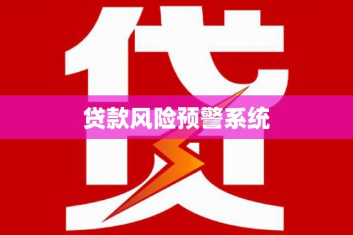 小金贷款风险预警系统