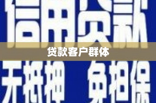 小金贷款客户群体