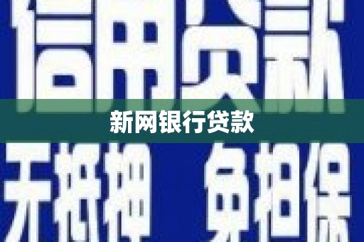 小金新网银行贷款