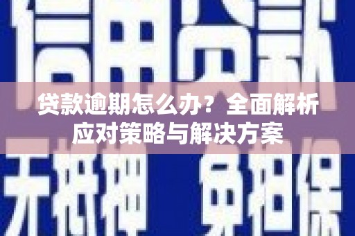 小金贷款逾期怎么办？全面解析应对策略与解决方案