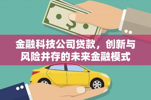 小金金融科技公司贷款，创新与风险并存的未来金融模式