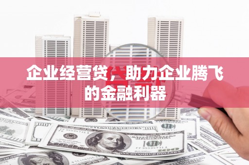 小金企业经营贷，助力企业腾飞的金融利器