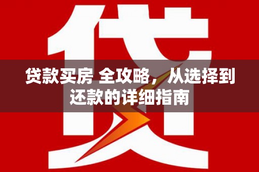 小金贷款买房 全攻略，从选择到还款的详细指南