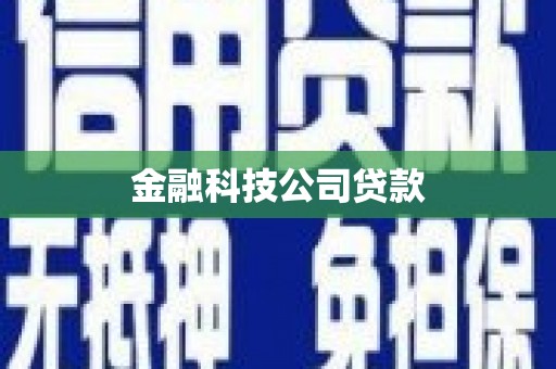 小金金融科技公司贷款