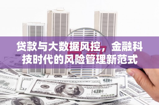 小金贷款与大数据风控，金融科技时代的风险管理新范式