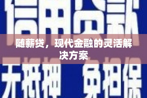 小金随薪贷，现代金融的灵活解决方案