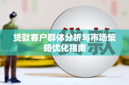 小金贷款客户群体分析与市场策略优化指南