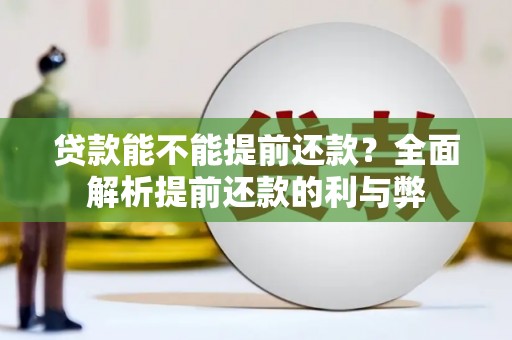 小金贷款能不能提前还款？全面解析提前还款的利与弊