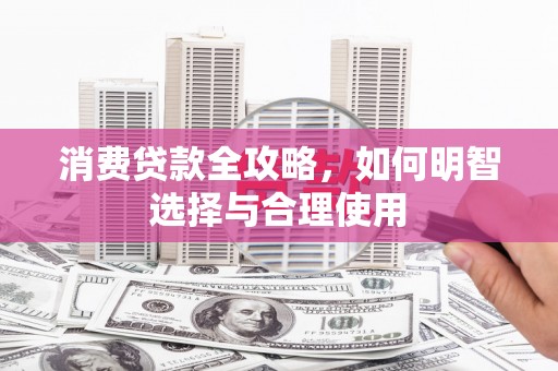小金消费贷款全攻略，如何明智选择与合理使用