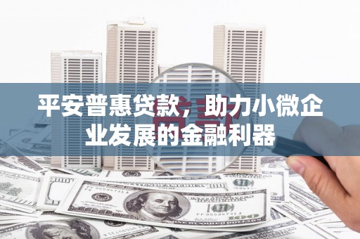 小金平安普惠贷款，助力小微企业发展的金融利器