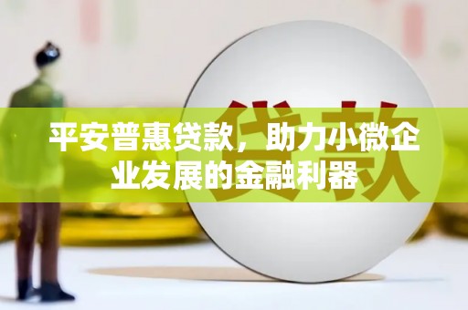 小金平安普惠贷款，助力小微企业发展的金融利器