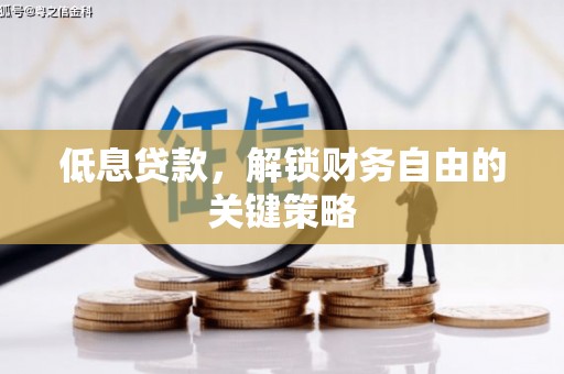 小金低息贷款，解锁财务自由的关键策略