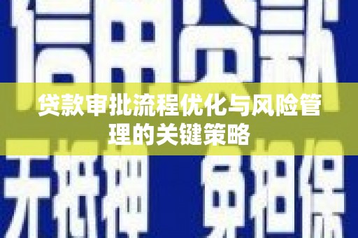 小金贷款审批流程优化与风险管理的关键策略