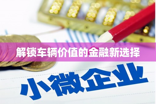 小金解锁车辆价值的金融新选择