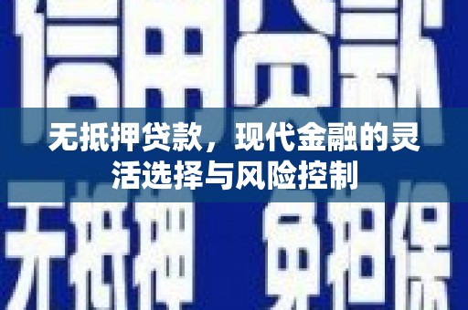 小金无抵押贷款，现代金融的灵活选择与风险控制