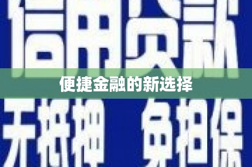 小金便捷金融的新选择