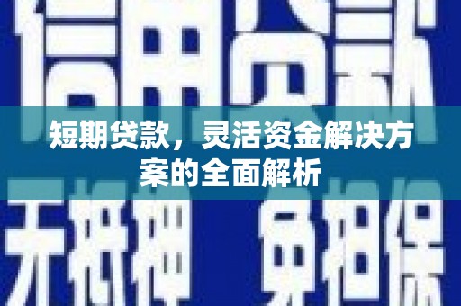 小金短期贷款，灵活资金解决方案的全面解析