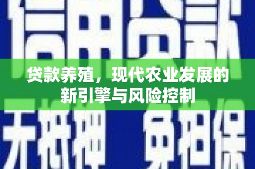 小金贷款养殖，现代农业发展的新引擎与风险控制