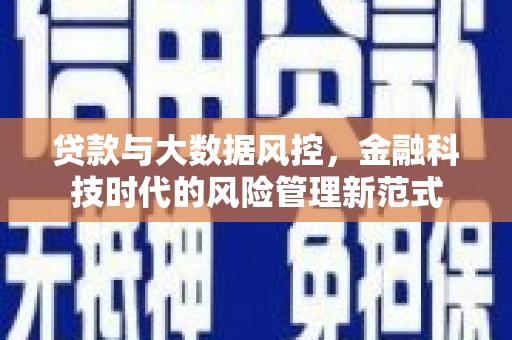 小金贷款与大数据风控，金融科技时代的风险管理新范式