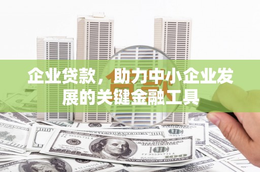 小金企业贷款，助力中小企业发展的关键金融工具