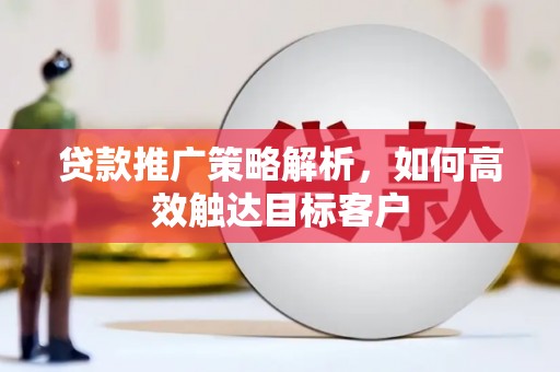 小金贷款推广策略解析，如何高效触达目标客户
