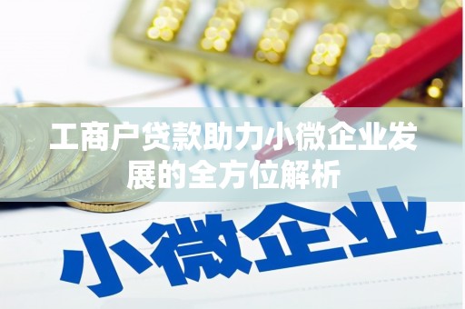 小金工商户贷款助力小微企业发展的全方位解析