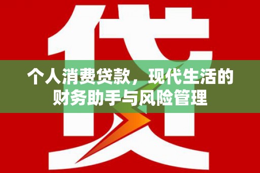 小金个人消费贷款，现代生活的财务助手与风险管理