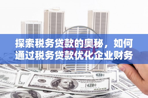 小金探索税务贷款的奥秘，如何通过税务贷款优化企业财务