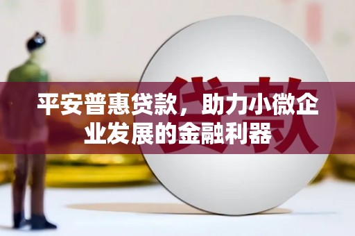 小金平安普惠贷款，助力小微企业发展的金融利器