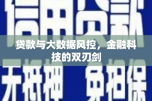 小金贷款与大数据风控，金融科技的双刃剑