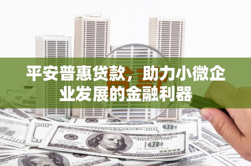 小金平安普惠贷款，助力小微企业发展的金融利器