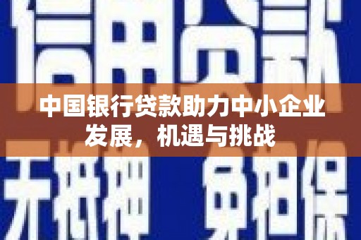 小金中国银行贷款助力中小企业发展，机遇与挑战