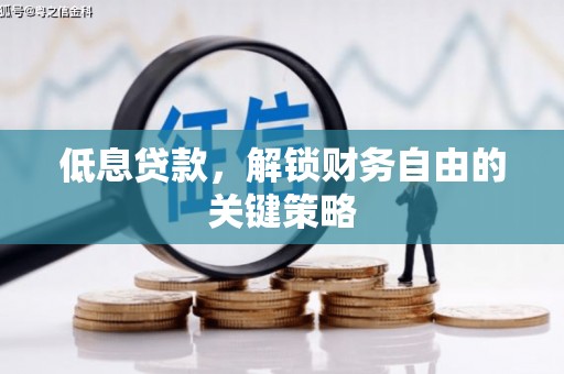 小金低息贷款，解锁财务自由的关键策略