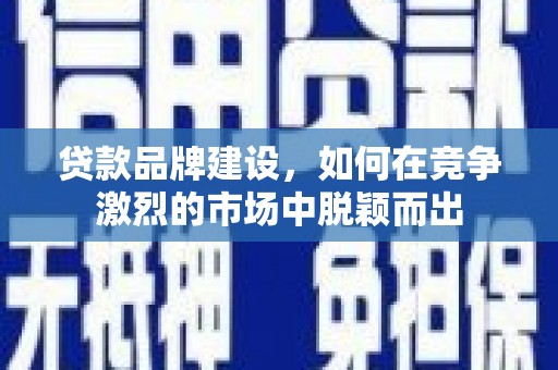 小金贷款品牌建设，如何在竞争激烈的市场中脱颖而出