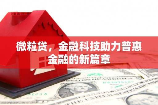 小金微粒贷，金融科技助力普惠金融的新篇章