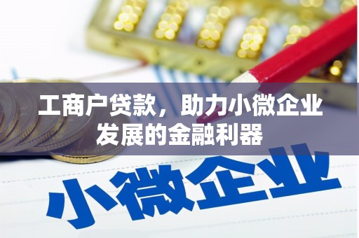 小金工商户贷款，助力小微企业发展的金融利器