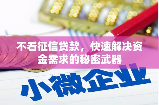 小金不看征信贷款，快速解决资金需求的秘密武器