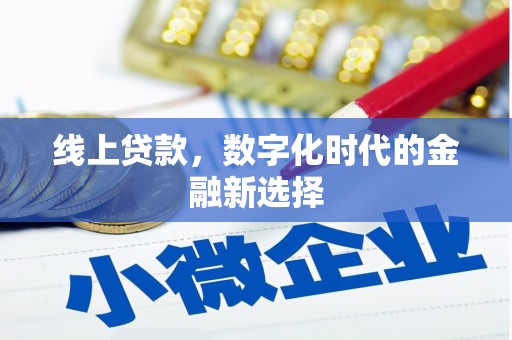 小金线上贷款，数字化时代的金融新选择