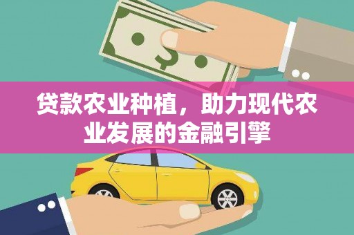 小金贷款农业种植，助力现代农业发展的金融引擎