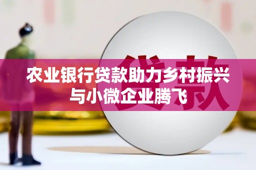 小金农业银行贷款助力乡村振兴与小微企业腾飞