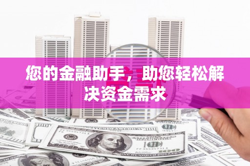 小金您的金融助手，助您轻松解决资金需求