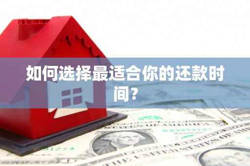 小金如何选择最适合你的还款时间？