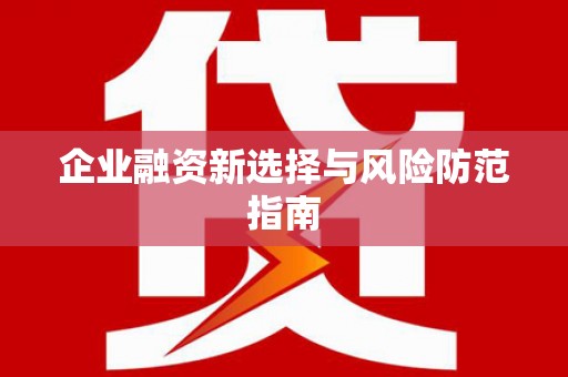 小金企业融资新选择与风险防范指南