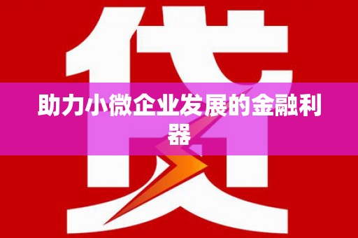 小金助力小微企业发展的金融利器
