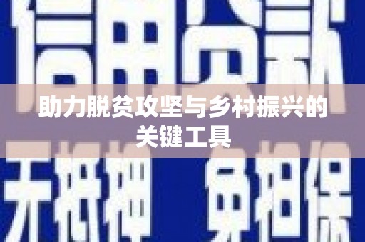 小金助力脱贫攻坚与乡村振兴的关键工具
