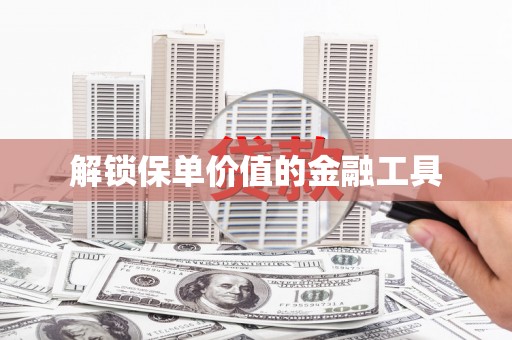 小金解锁保单价值的金融工具