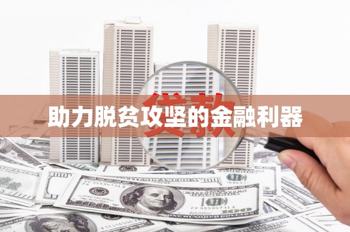 小金助力脱贫攻坚的金融利器