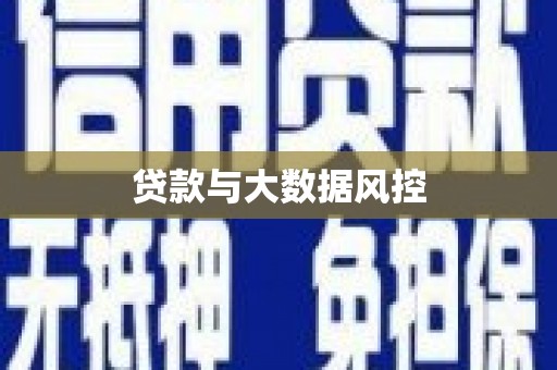小金贷款与大数据风控